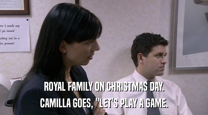 ROYAL FAMILY ON CHRISTMAS DAY.
 CAMILLA GOES, 