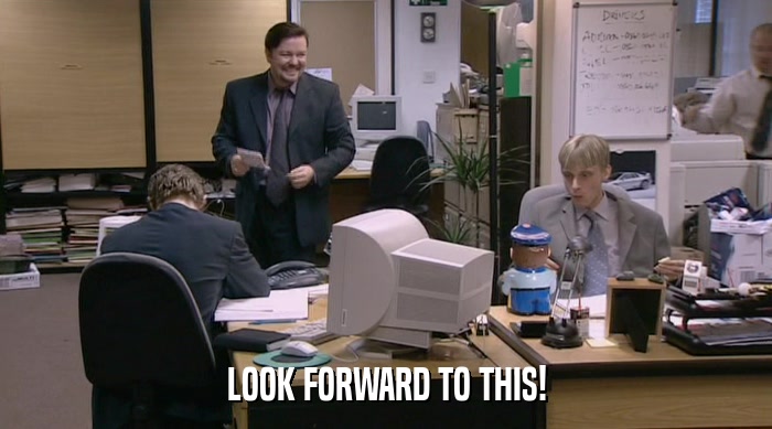 LOOK FORWARD TO THIS!  