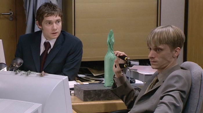 - PROBABLY A BOTTLE OF SOMETHING. - YOU RECKON? 