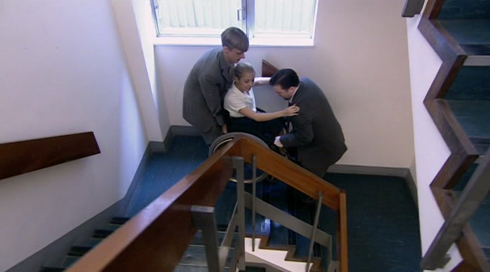 THE LIFTS... ARE OUT OF BOUNDS... IN A FIRE... SITUATION, 