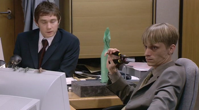 - PROBABLY A BOTTLE OF SOMETHING. - YOU RECKON? 