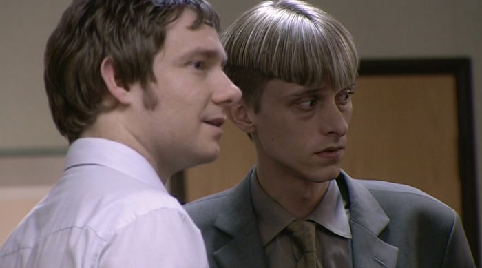 - HE'D HAVE COME THROUGH THAT WALL. - HE'S PRETTY TRIM, MATE. 