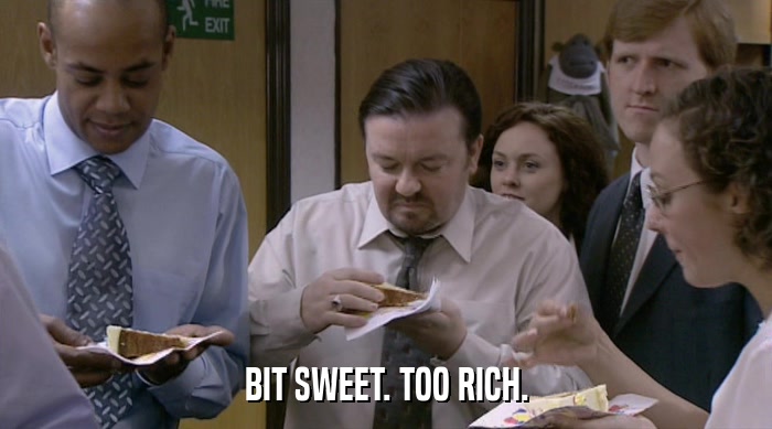 BIT SWEET. TOO RICH.  