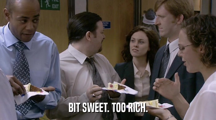 BIT SWEET. TOO RICH.  