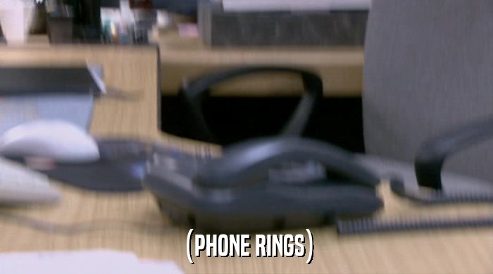 (PHONE RINGS)  