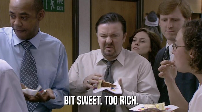 BIT SWEET. TOO RICH.  