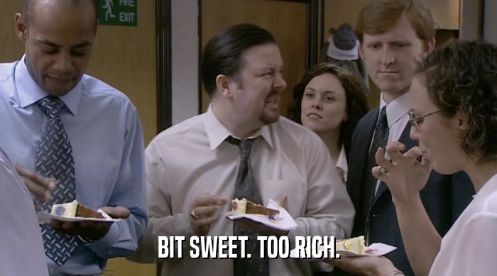 BIT SWEET. TOO RICH.  