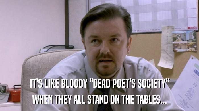 IT'S LIKE BLOODY 