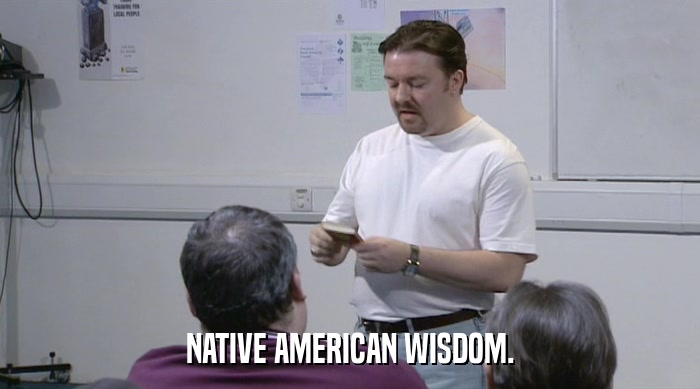 NATIVE AMERICAN WISDOM.  