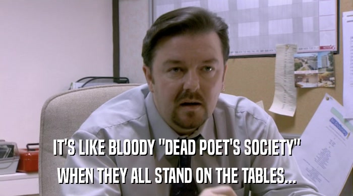 IT'S LIKE BLOODY 