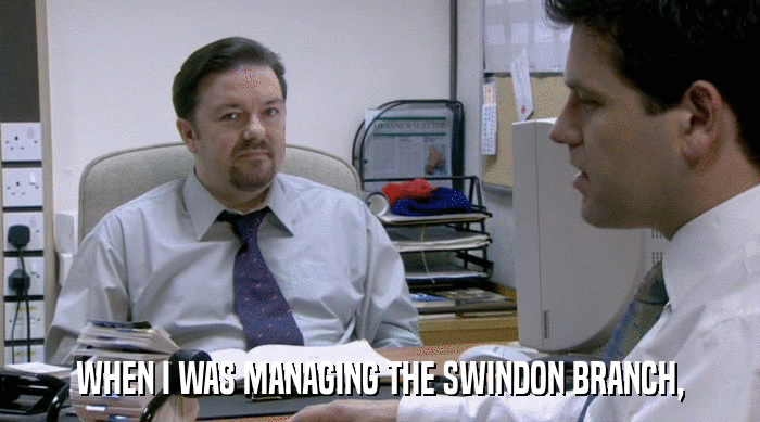 WHEN I WAS MANAGING THE SWINDON BRANCH,  