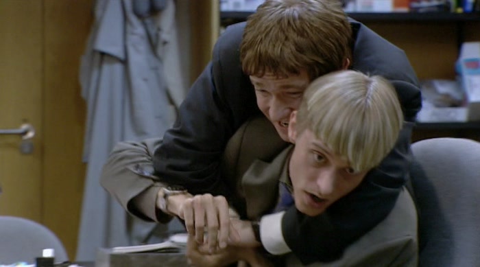 - IT FEELS GOOD, THOUGH. - GET OFF! I HOPE YOU'RE GETTING ALL THIS. 