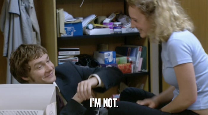 I'M NOT.  