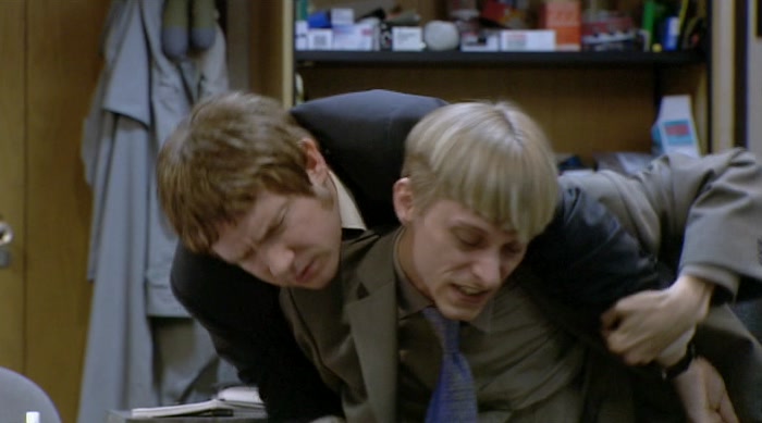 - IT FEELS GOOD, THOUGH. - GET OFF! I HOPE YOU'RE GETTING ALL THIS. 
