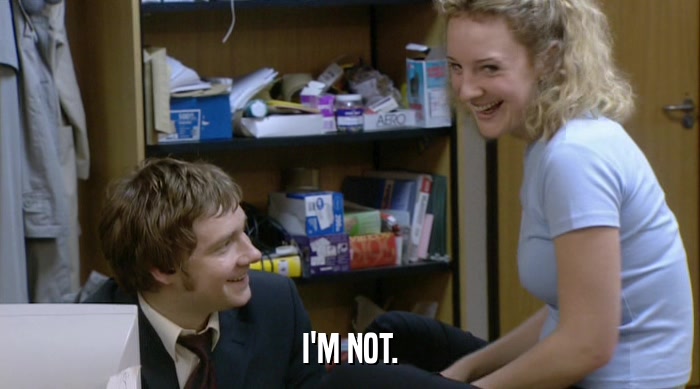I'M NOT.  