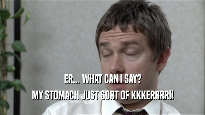 ER... WHAT CAN I SAY? MY STOMACH JUST SORT OF KKKERRRR!! 