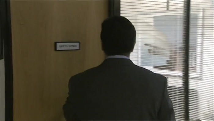 IS HE IN? OH! HEY!  