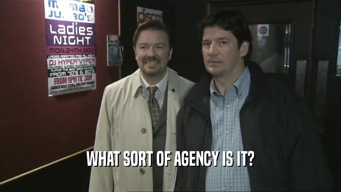 WHAT SORT OF AGENCY IS IT?  
