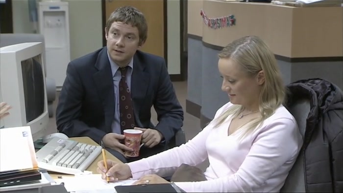 HE'S TALKING TO HER FOR ABOUT TEN MINUTES.  