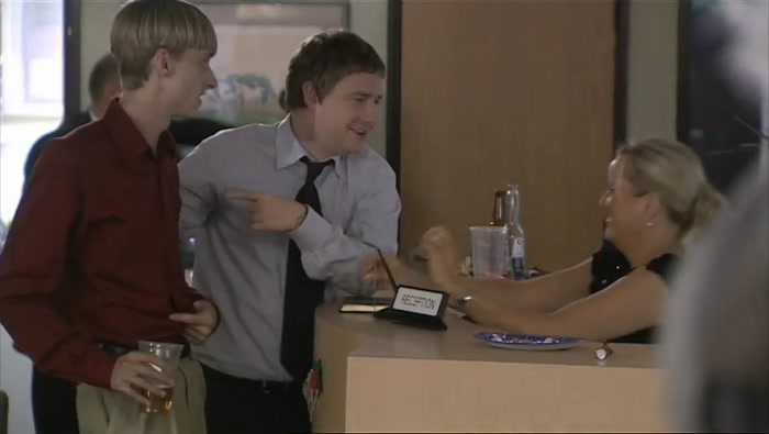LOOK AT THE BOSS, WITH HIS LITTLE BOSS FACE.  