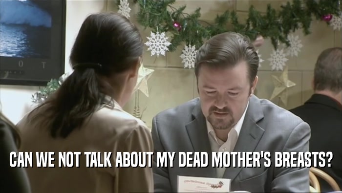 CAN WE NOT TALK ABOUT MY DEAD MOTHER'S BREASTS?  