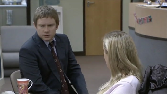 - I'M GONNA SHOOT OFF. - DO YOU WANT ANOTHER CUP? 