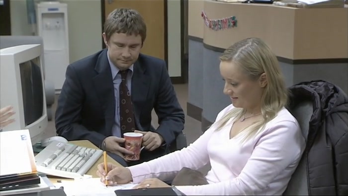 HE'S TALKING TO HER FOR ABOUT TEN MINUTES.  