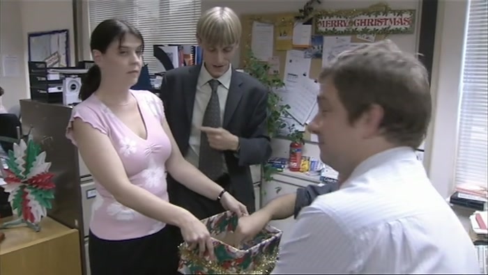 - SECRET SANTA. TAKE ONE. - TELL THEM ABOUT SECRET SANTA. 