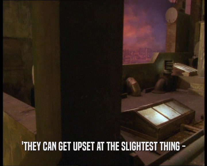 'THEY CAN GET UPSET AT THE SLIGHTEST THING -  