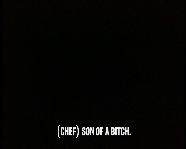(CHEF) SON OF A BITCH.
  