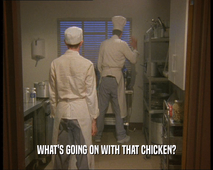 WHAT'S GOING ON WITH THAT CHICKEN?
  