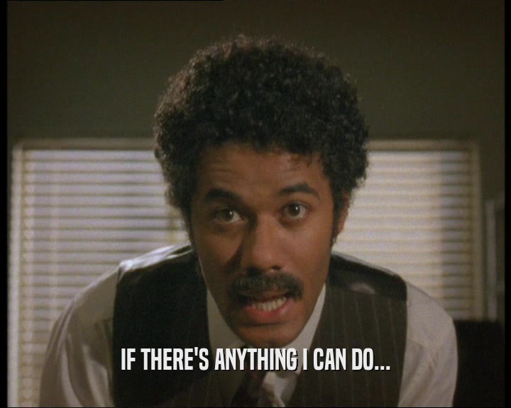 IF THERE'S ANYTHING I CAN DO...  