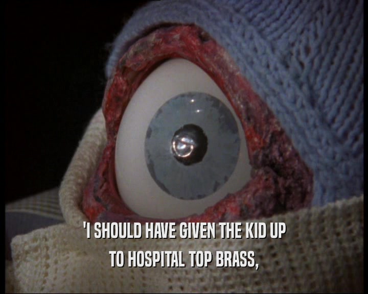 'I SHOULD HAVE GIVEN THE KID UP TO HOSPITAL TOP BRASS, 