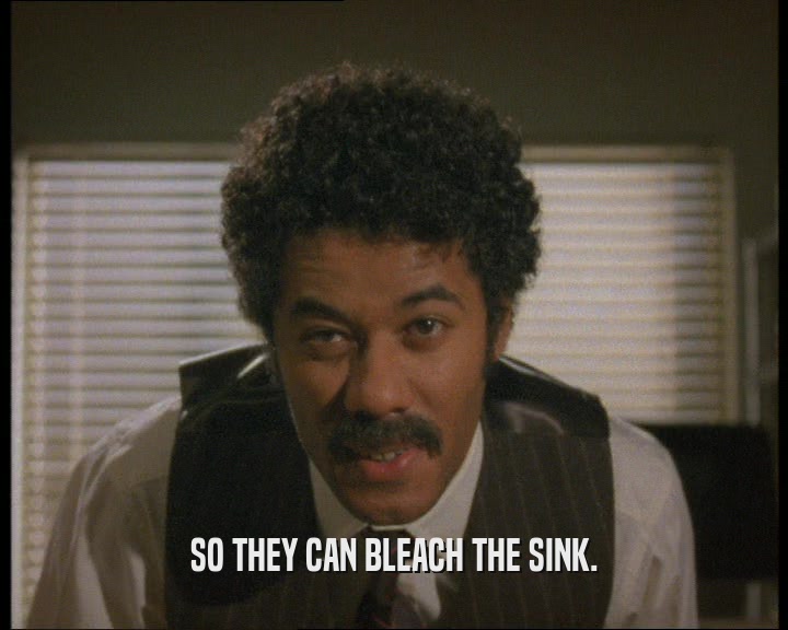 SO THEY CAN BLEACH THE SINK.  