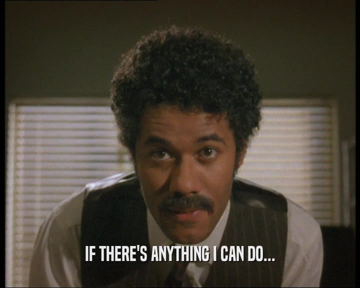 IF THERE'S ANYTHING I CAN DO...  