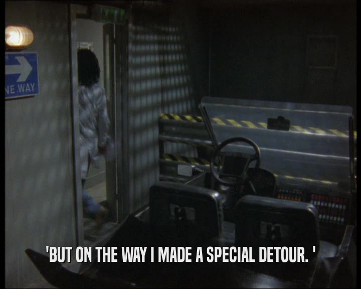 'BUT ON THE WAY I MADE A SPECIAL DETOUR. '  