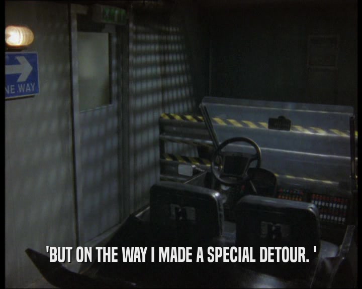 'BUT ON THE WAY I MADE A SPECIAL DETOUR. '  