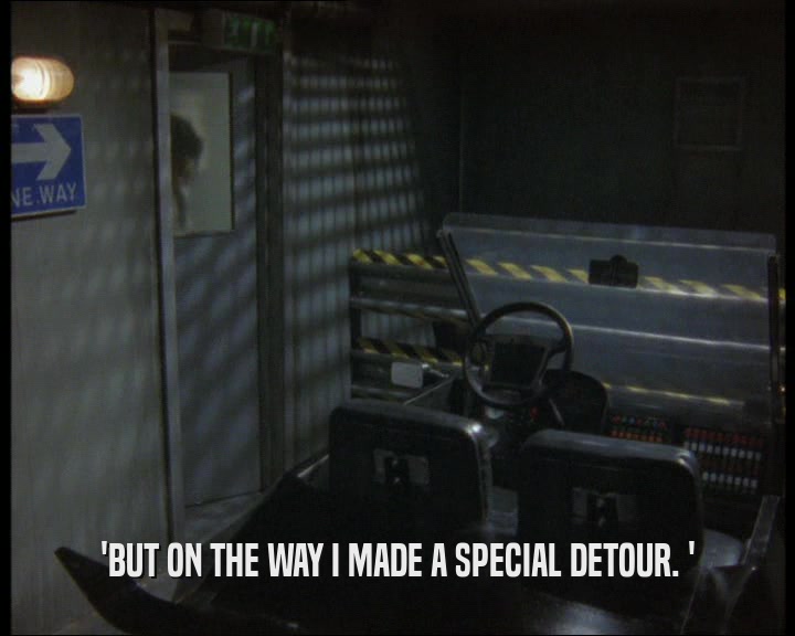 'BUT ON THE WAY I MADE A SPECIAL DETOUR. '  