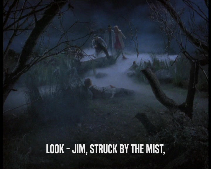 LOOK - JIM, STRUCK BY THE MIST,
  