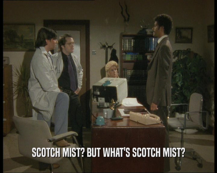 SCOTCH MIST? BUT WHAT'S SCOTCH MIST?
  