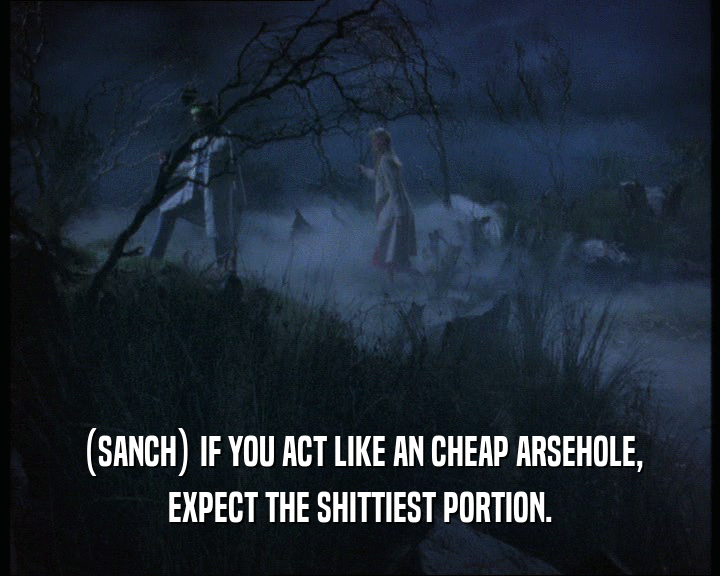 (SANCH) IF YOU ACT LIKE AN CHEAP ARSEHOLE, EXPECT THE SHITTIEST PORTION. 