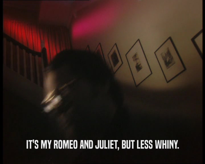 IT'S MY ROMEO AND JULIET, BUT LESS WHINY.  