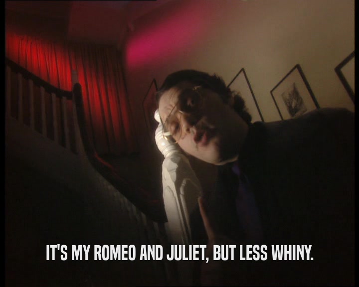 IT'S MY ROMEO AND JULIET, BUT LESS WHINY.  