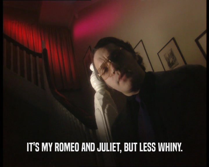 IT'S MY ROMEO AND JULIET, BUT LESS WHINY.  