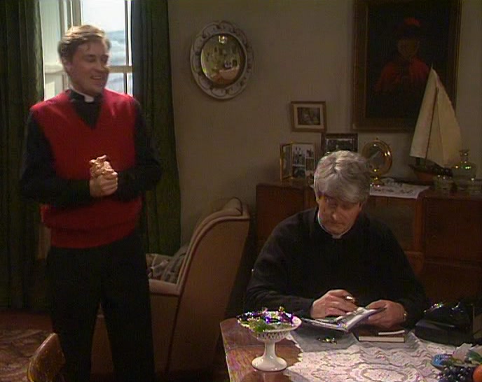 IT'S GREAT BEING A PRIEST, ISN'T IT, TED? 
