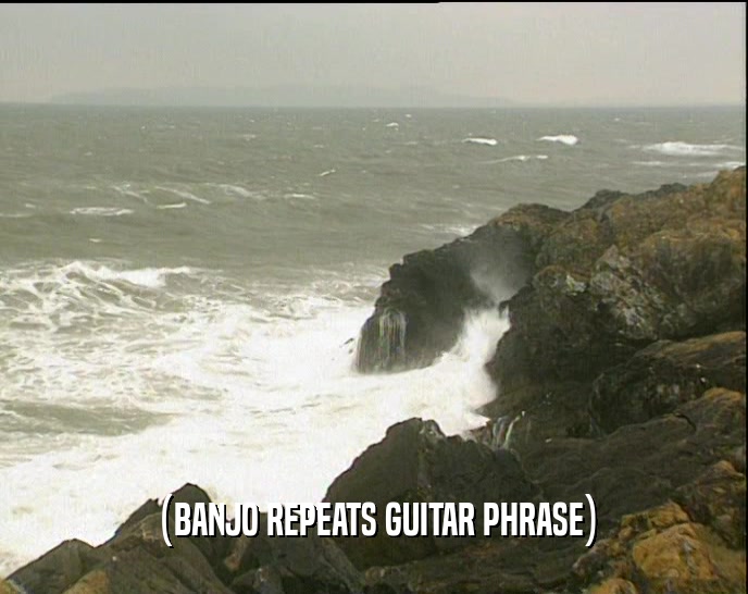 (BANJO REPEATS GUITAR PHRASE)  