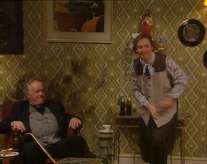 - HE LOVES HIS CUP OF TEA. - FECK OFF! 