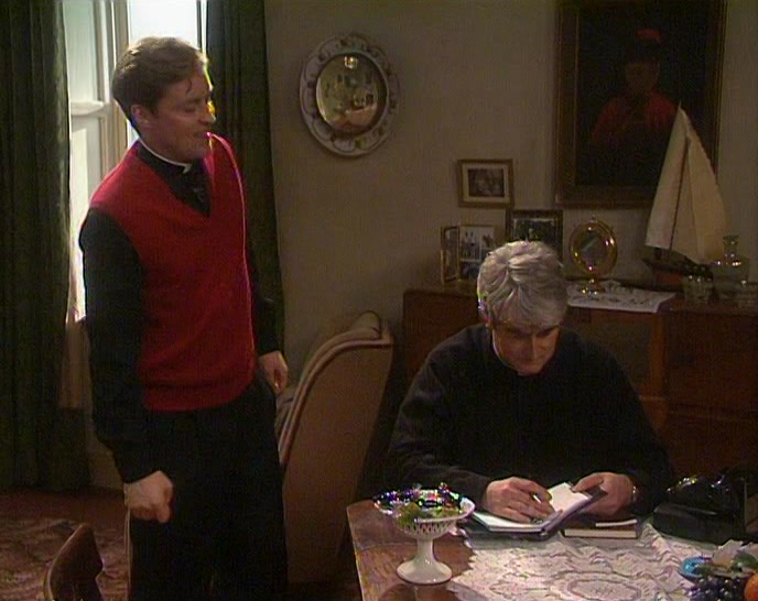 IT'S GREAT BEING A PRIEST, ISN'T IT, TED? 
