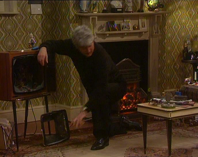 NEVER TURN ON THE TV WHEN FATHER JACK'S ASLEEP. YOU KNOW HOW HE IS! 