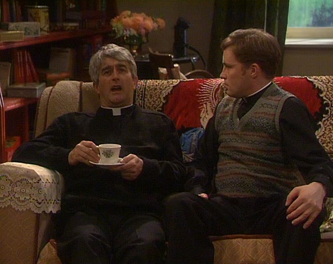 AH, NO, I THINK I'LL STAY HERE AND PRAY FOR A WHILE. 